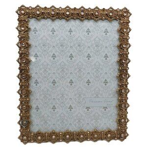 Parisian Home Photo Frame Gold Tone Metal & Rhinestone 8" x 10"